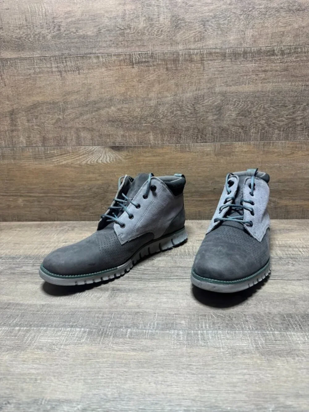 Cole Haan ZeroGrand Gray Suede Chukka Boots Men's Size 10.5
